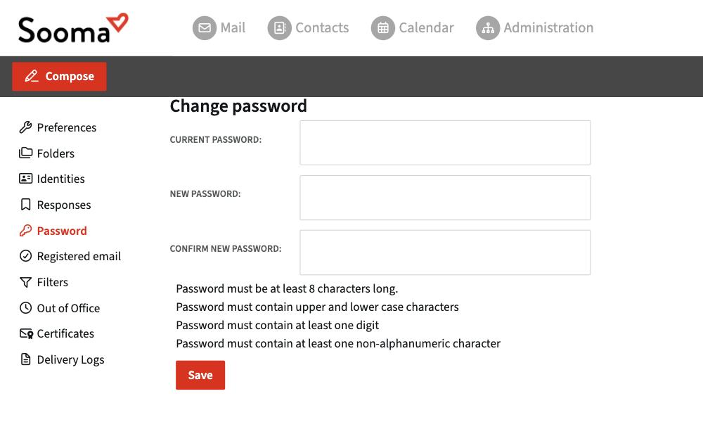 Change password