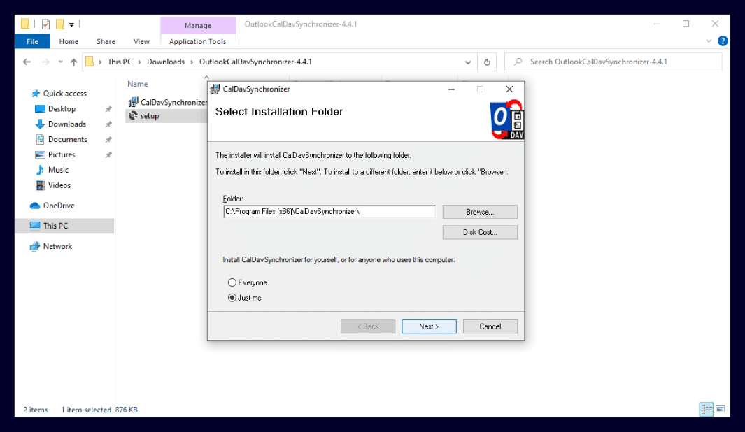 Configuring Calendar and Contact Synchronization in Outlook Master Site